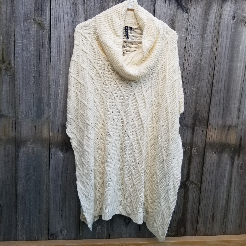 Cowl Neck Poncho Sweater